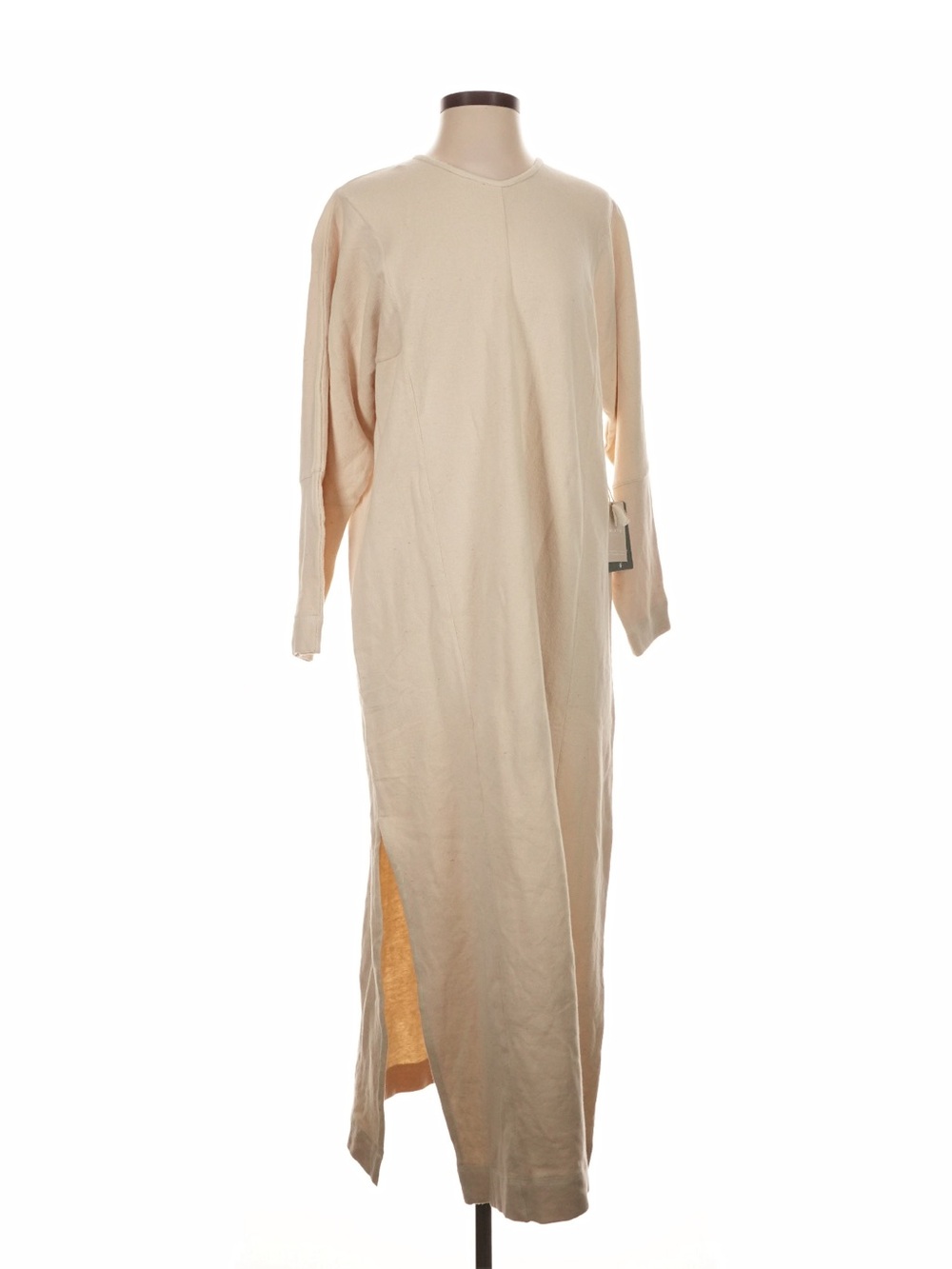 Mirth Lounge Maxi Dress in Dove with Side Slit